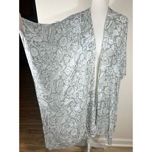 Moss Rose Kimono Wrap Womens OS Green Floral Bird Boho Chic Cover Up Forest Girl